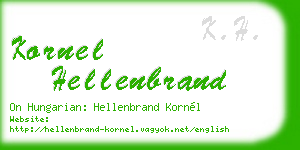 kornel hellenbrand business card